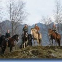 Claire on horseback on a halfday ride in Pucon, southern Chile.